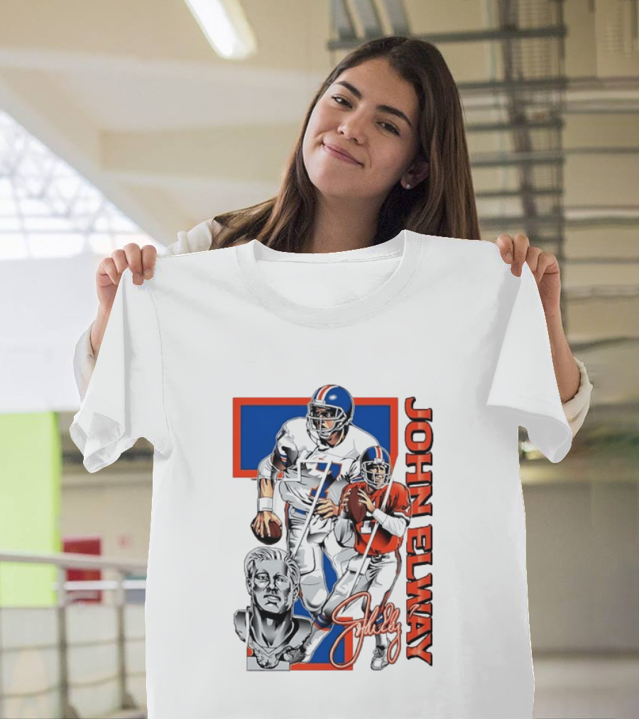 John Elway Denver Broncos Number 7 Quarterback T-Shirt