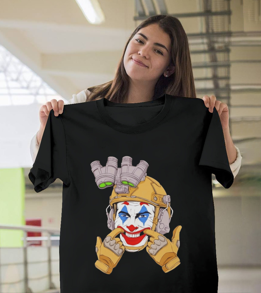 Joker Tactical Soldier Helmet Night Vision Clown Face T-Shirt