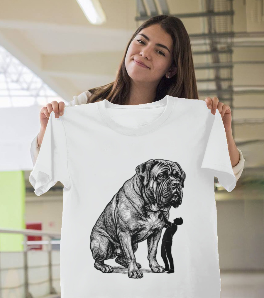 Cane Corso 110 Pounds Leaning On Me Dog Lover T-Shirt