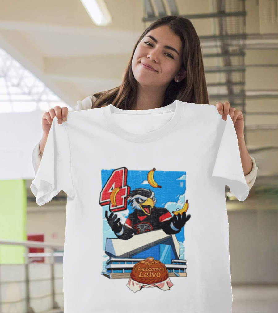Leivo Welcome 4 Hawk In Hockey Jersey With Bananas In Front Of Arena T-Shirt