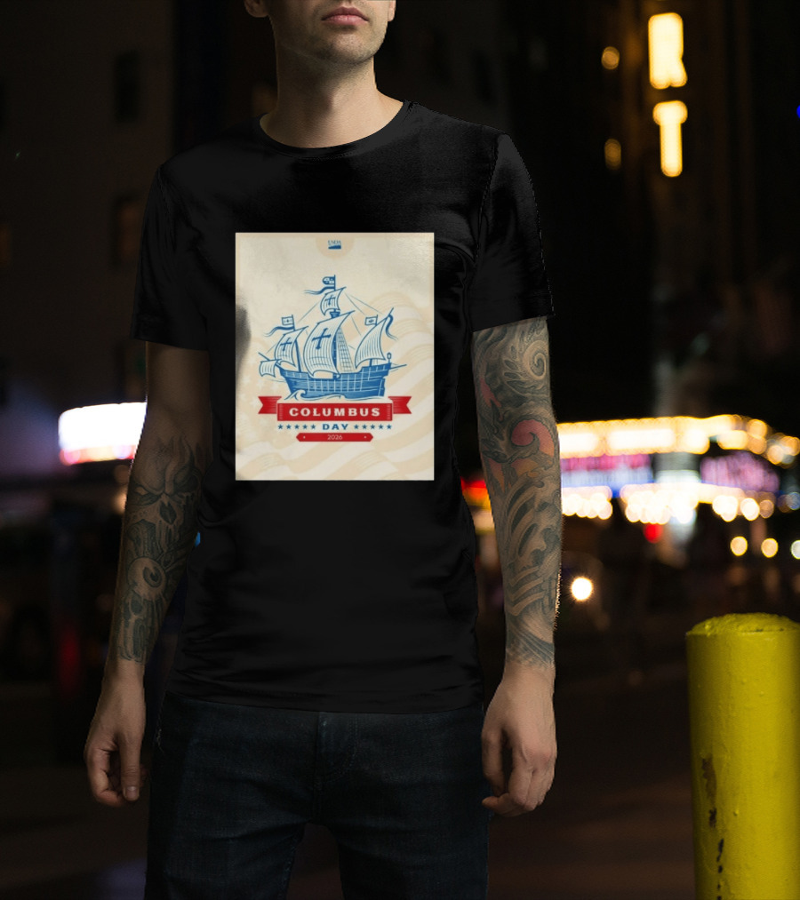 USDA Columbus Day 2026 Ship Celebration Stars And Stripes T-Shirt