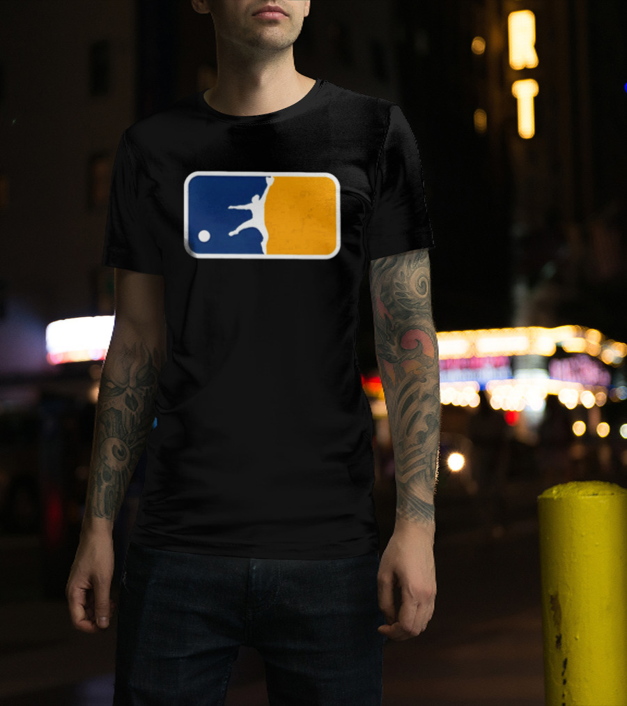 Milwaukee Brewers Baseball Leaping Catch Icon Luis Lara T-Shirt