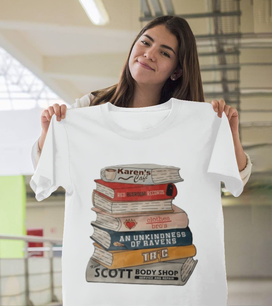 Karen's Cafe Red Bedroom Records Clothes Bros An Unkindness Of Ravens TRIC Keith Scott Body Shop T-Shirt