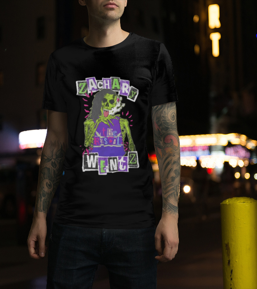 Zachary Wentz The Rascal Green Skeleton Smoking T-Shirt