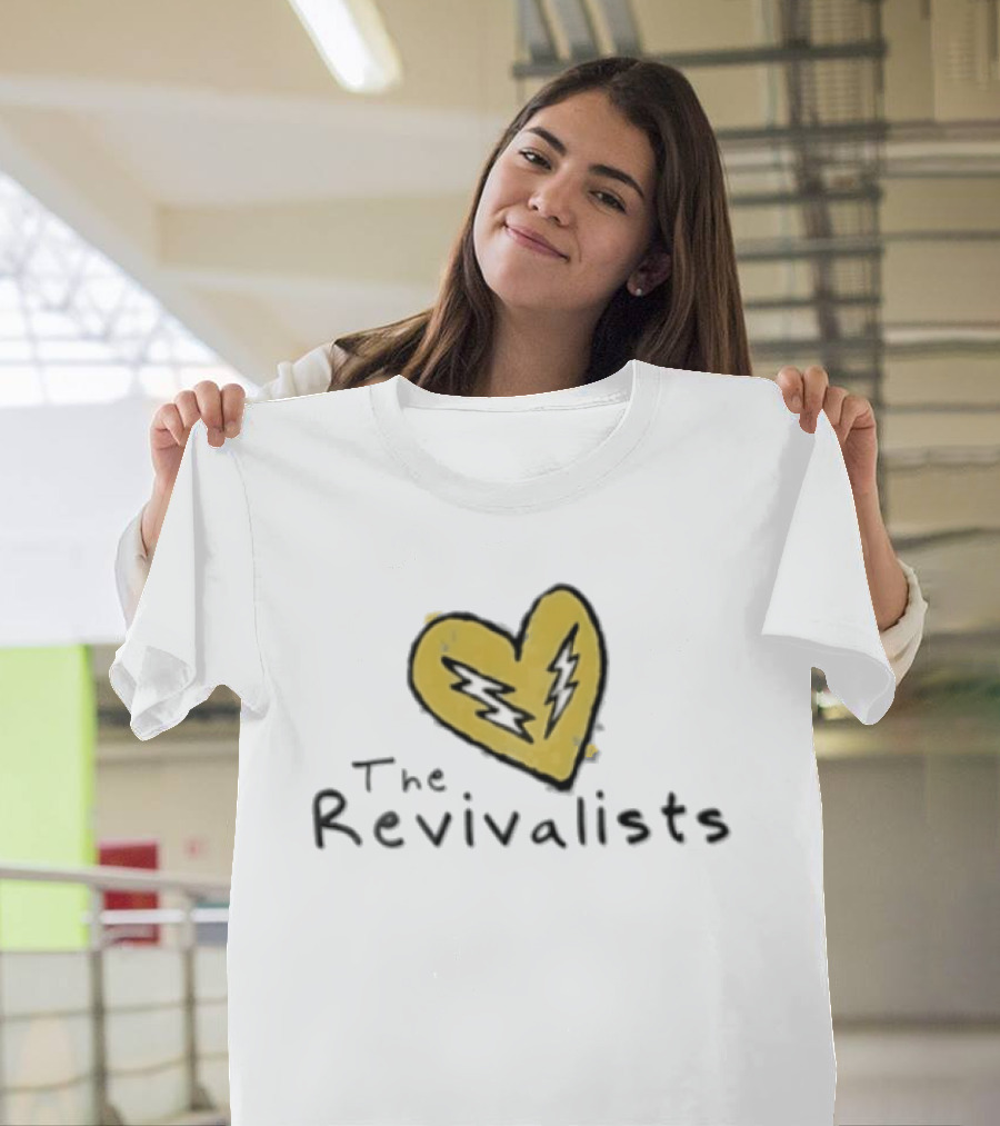 The Revivalists Yellow Heart With Lightning Bolts T-Shirt