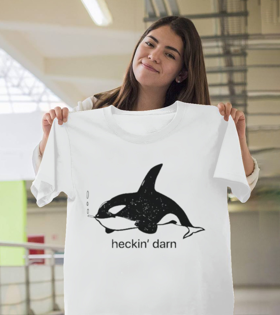 Whale Smoking Cigars Heckin' Darn T-Shirt