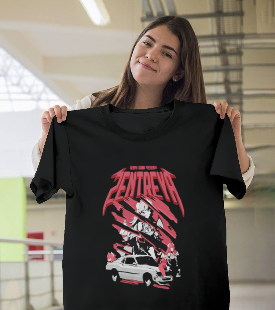 Zentreya Senpai Squad VTuber Anime Illustration With Sportscar And Manga T-Shirt