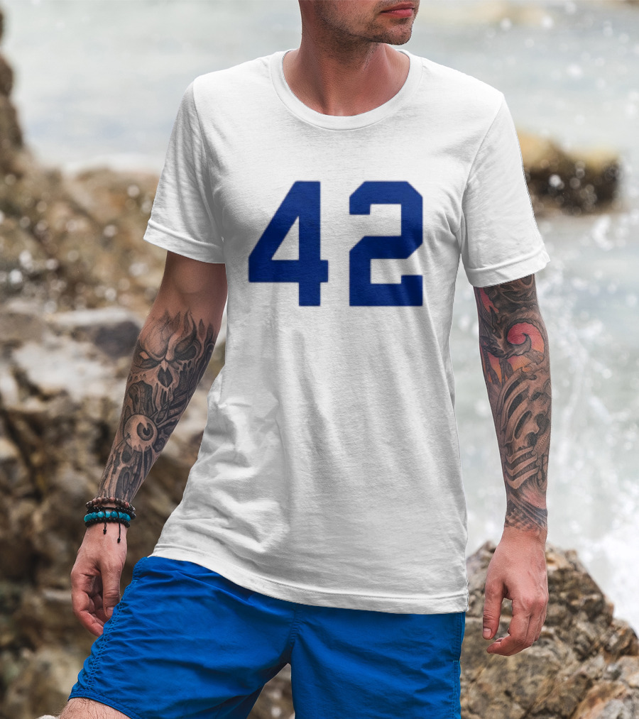 2026 LA Dodgers Jackie Robinson 42 Jersey Giveaway Event T-Shirt