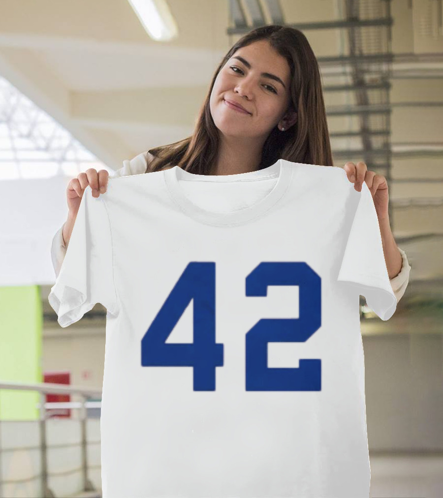 2026 LA Dodgers Jackie Robinson 42 Jersey Giveaway Event T-Shirt