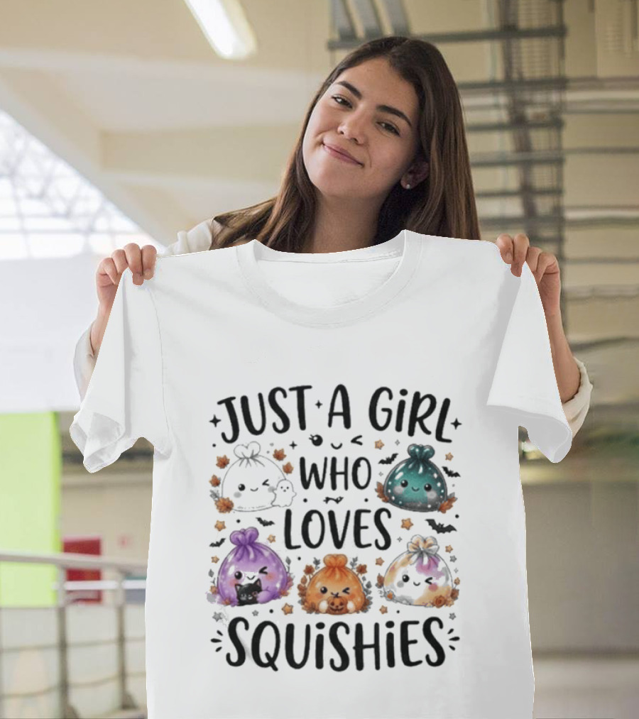 Just A Girl Who Loves Squishies Halloween Cute Kawaii T-Shirt