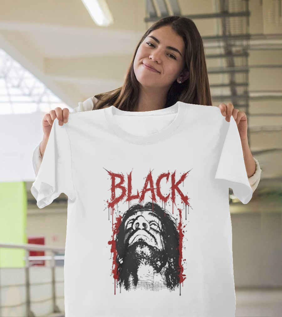 Black Metal Dark Music Band Drenched Red Horror T-Shirt