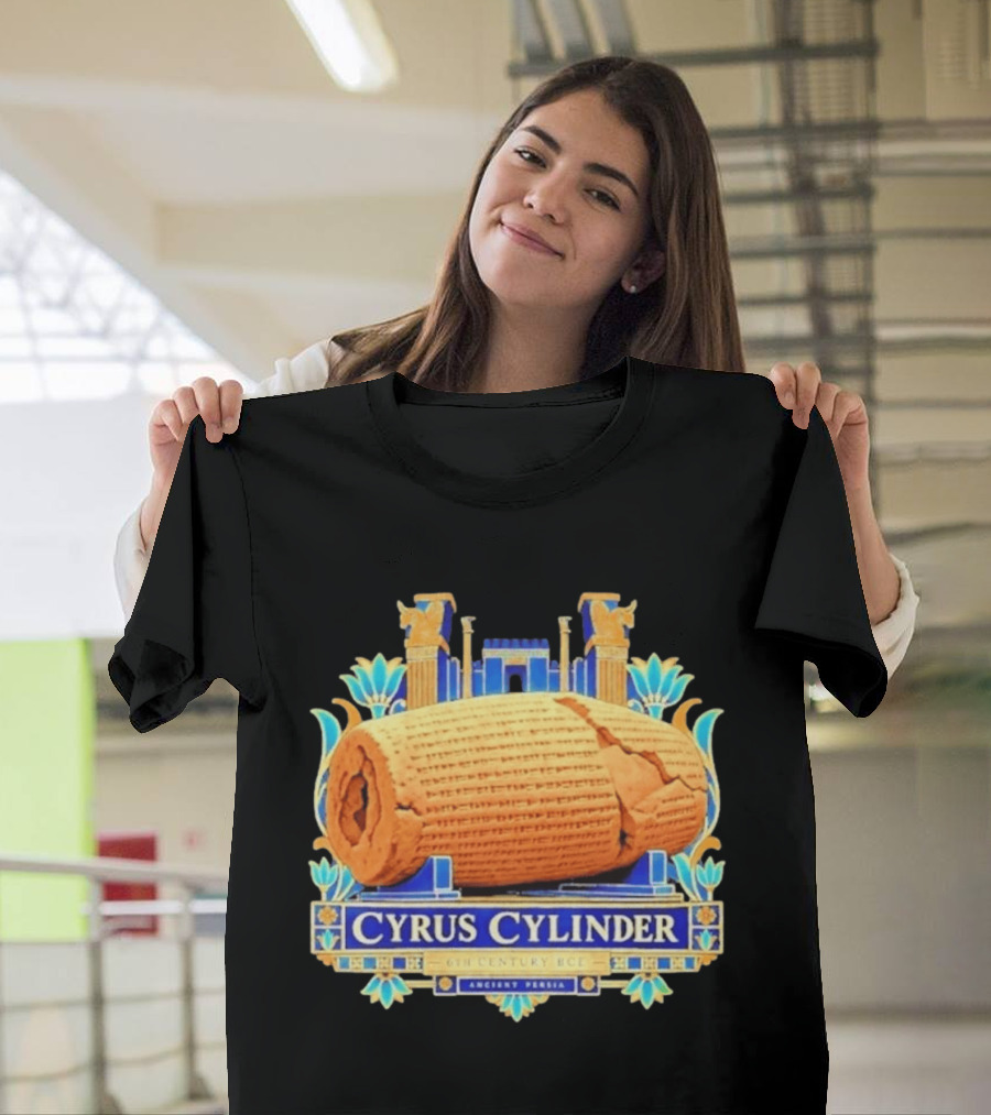 Cyrus Cylinder 6th Century BCE Iconic Ancient Persia Heritage T-Shirt
