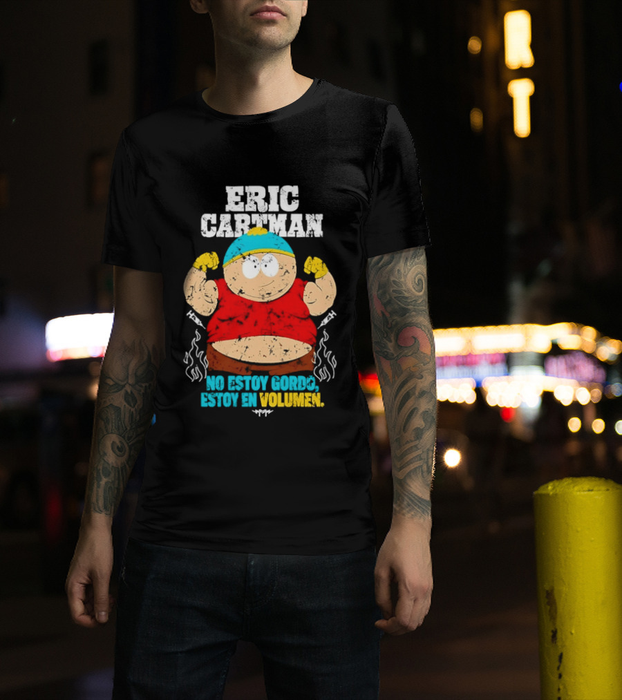 Eric Cartman No Estoy Gordo Estoy En Volumen Distressed T-Shirt