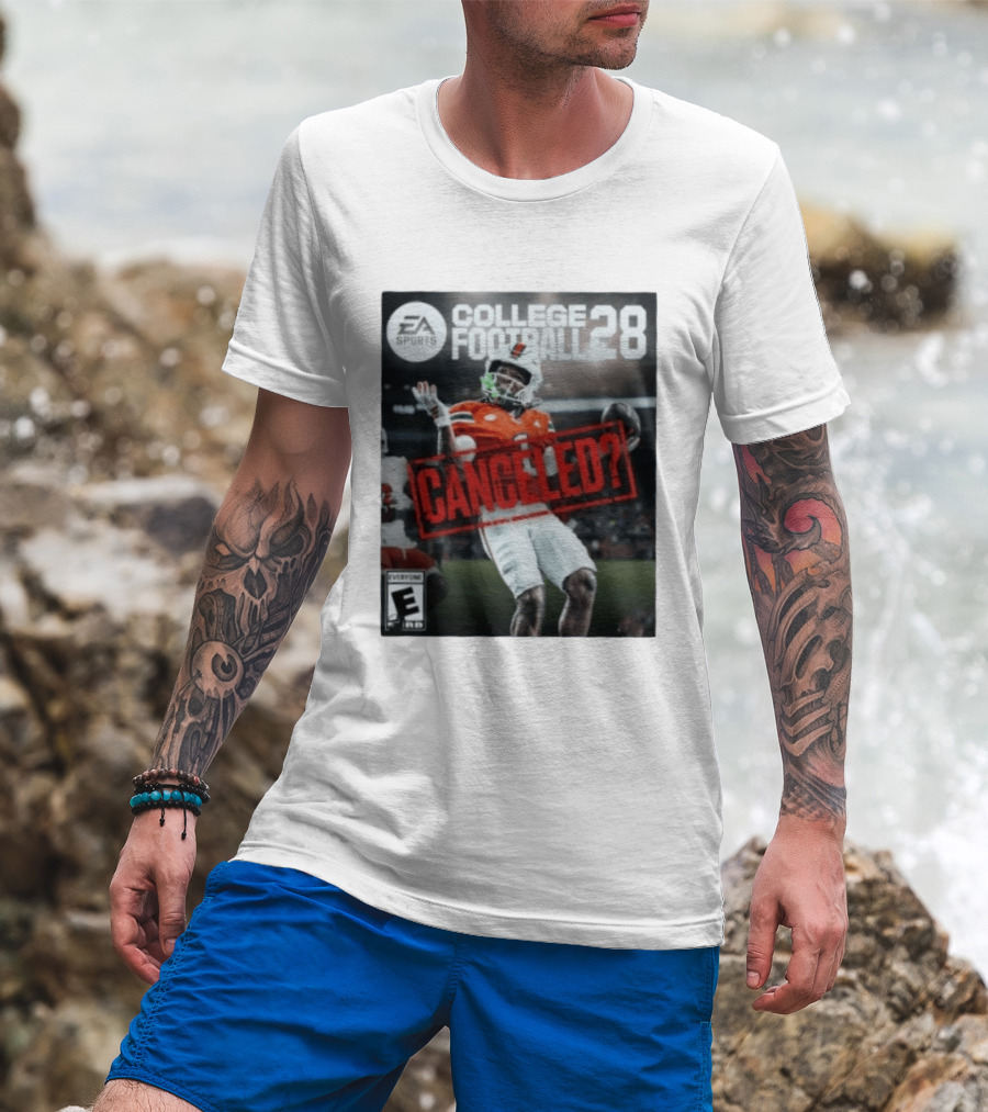 EA Sports College Football 28 Canceled Miami Hurricanes Player T-Shirt