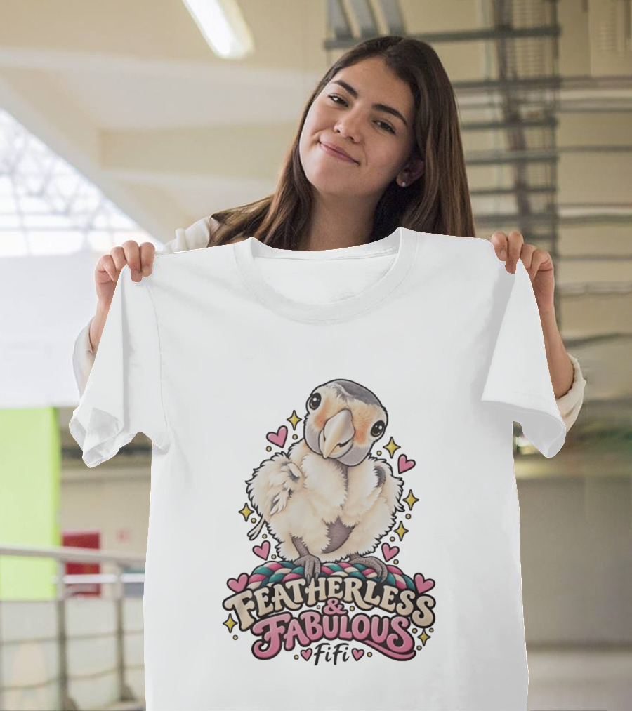 Featherless And Fabulous Fifi Parrot T-Shirt