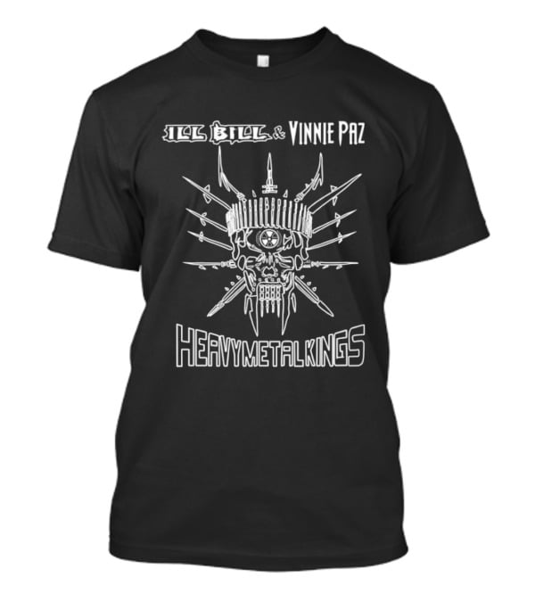 Ill Bill Vinnie Paz Heavy Metal Kings Skull Crown Spikes T-Shirt