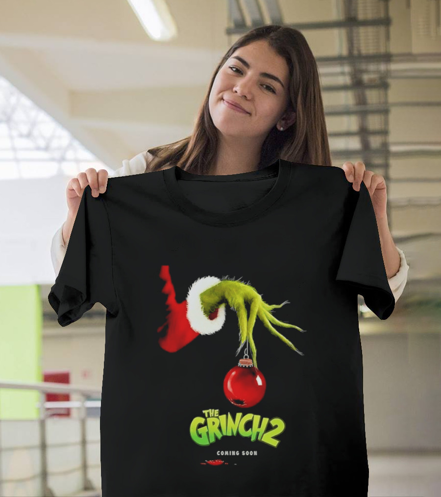 The Grinch 2 Coming Soon Christmas Movie Santa Hat Ornament T-Shirt