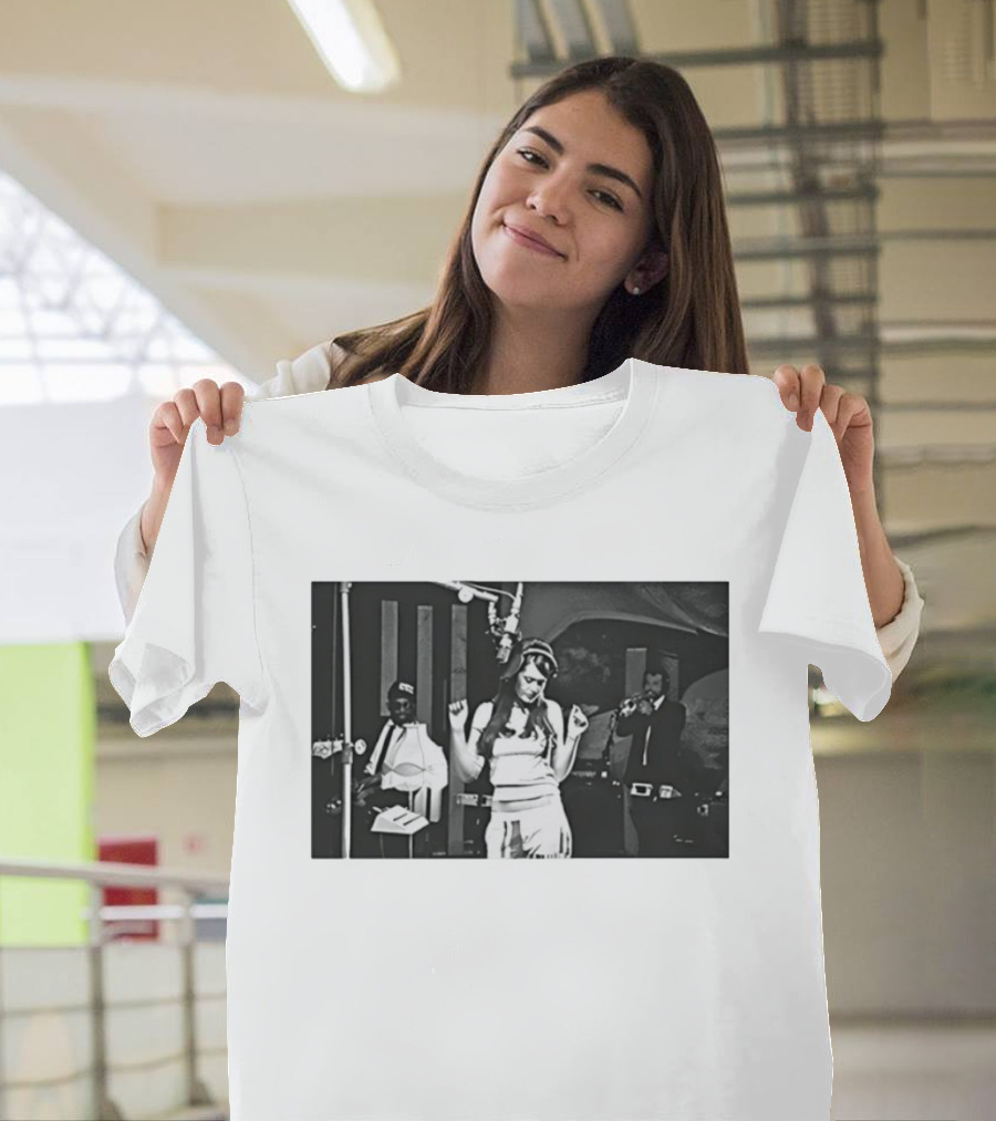 Sharon Tate 1960s Studio Session With Musicians T-Shirt