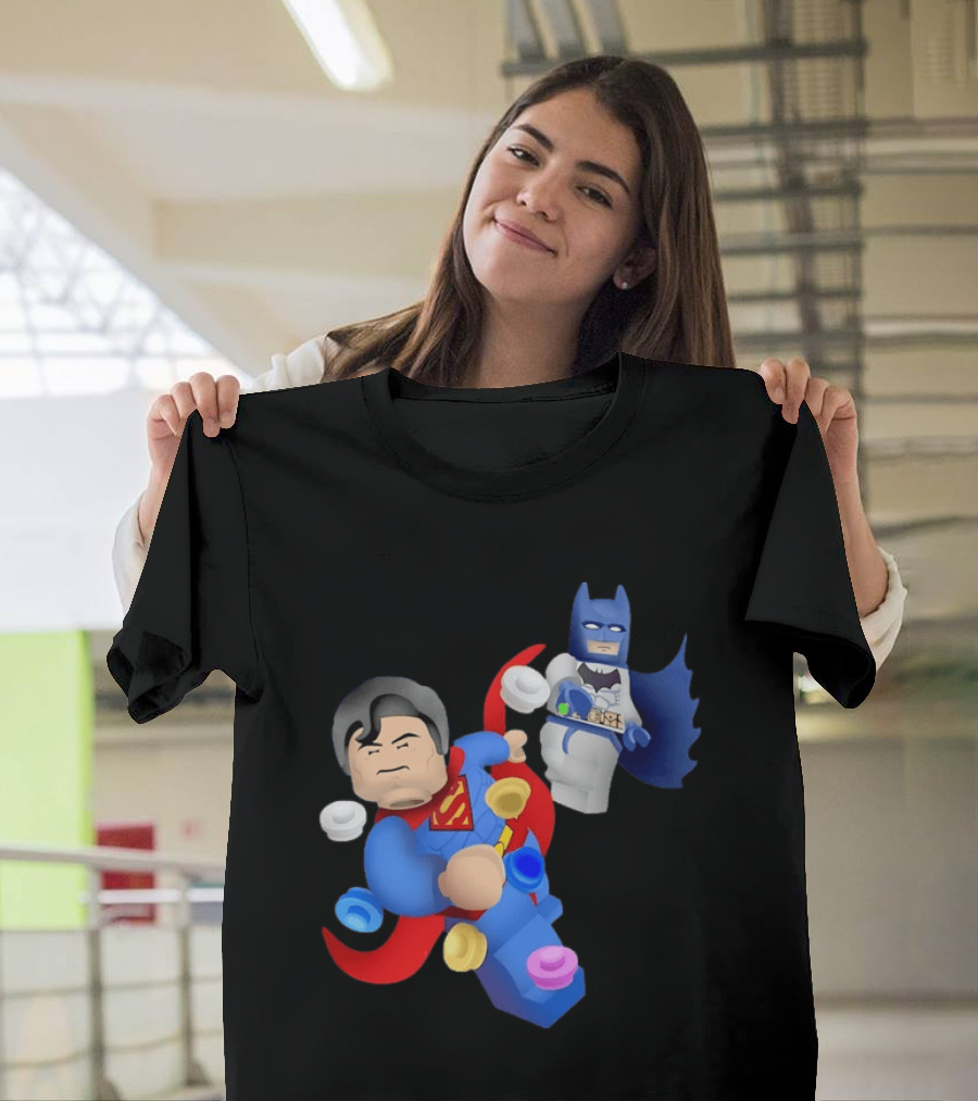 Lego Superman Batman Action Figures Dynamic Duo T-Shirt