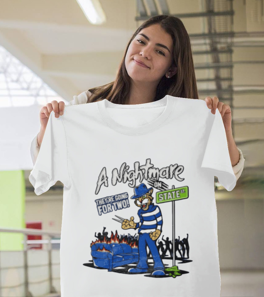 A Nightmare On State Wildcats They're Going For Two T-Shirt