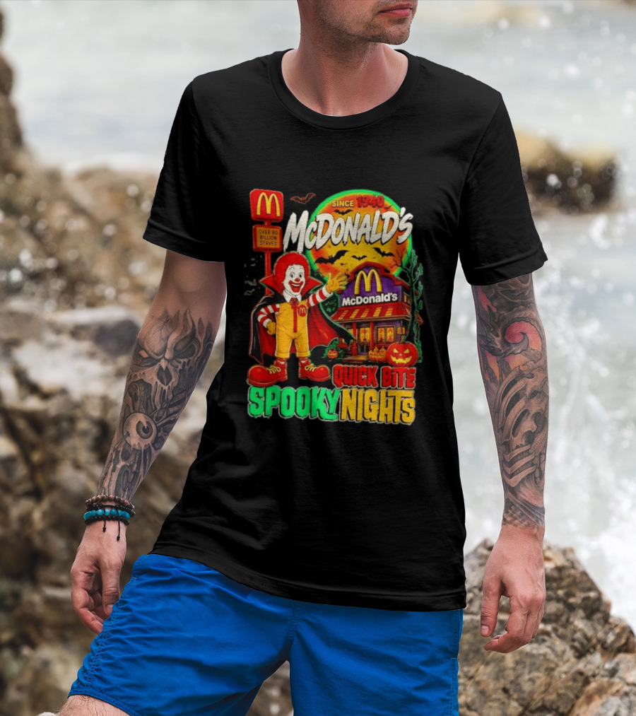 McDonald's Ronald McDonald Spooky Nights Quick Bite Since 1940 Over 60 Billion Served T-Shirt
