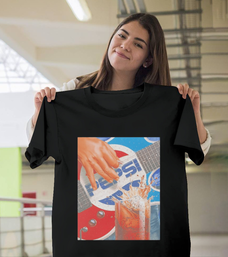 Pepsi Guitar Soda Splash Beverage Music Rock N Roll T-Shirt