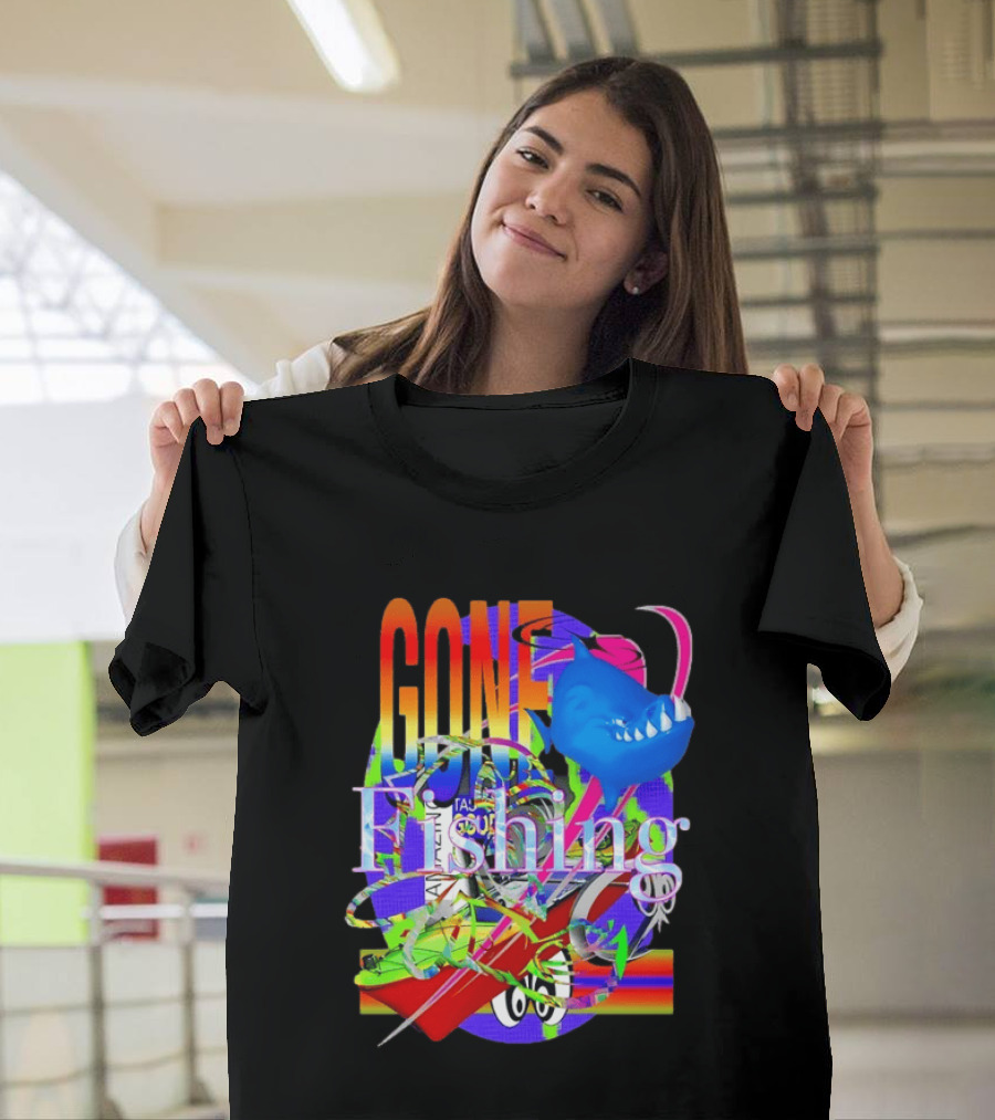 Gone Fishing Amazing Outdoor Adventure Bold Colorful Fish T-Shirt