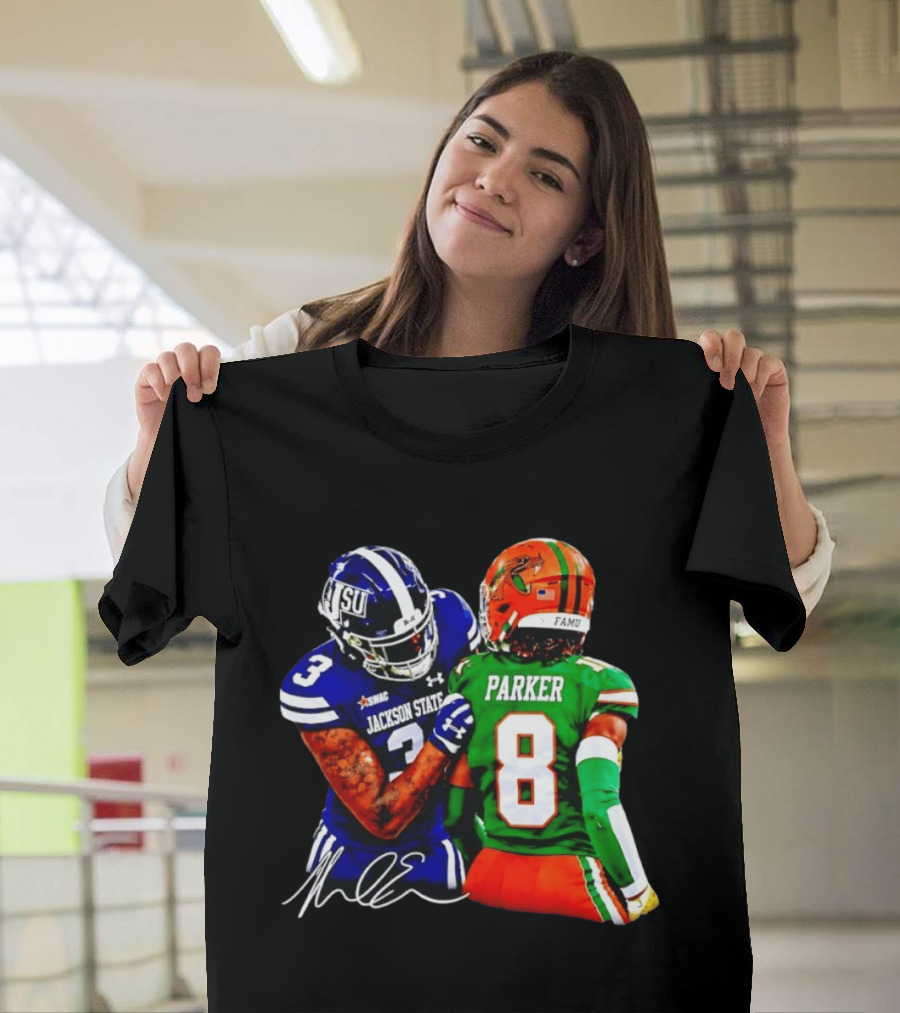 Jackson State Vs FAMU Parker 8 Football Matchup Classic SWAC Showdown T-Shirt