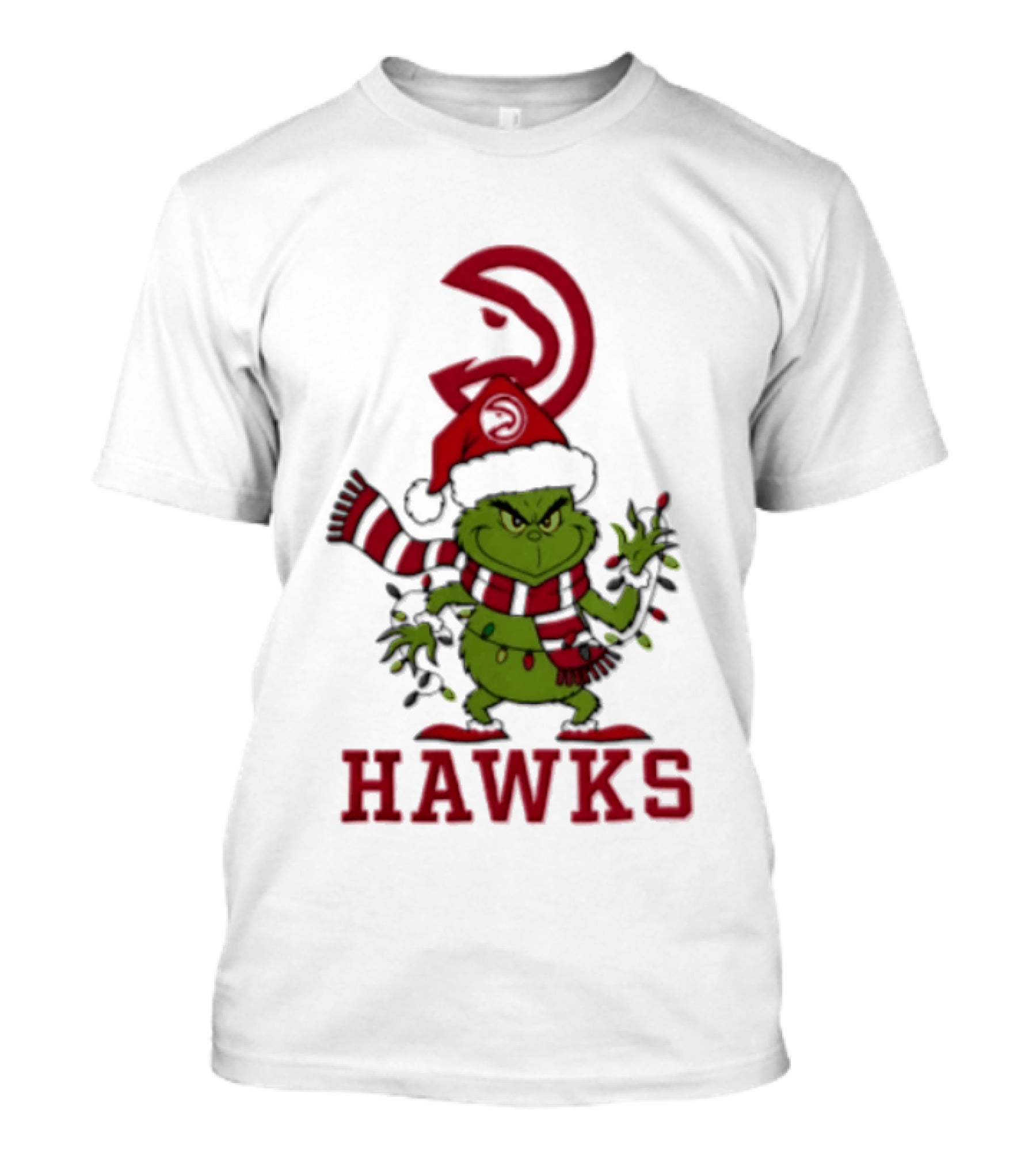 Grinch Atlanta Hawks Christmas Heart Hands 2026 T-Shirt