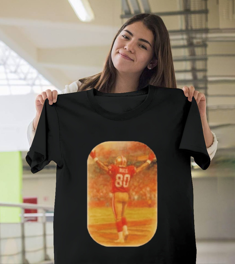 Jerry Rice San Francisco 49ers No 80 Iconic Celebration T-Shirt