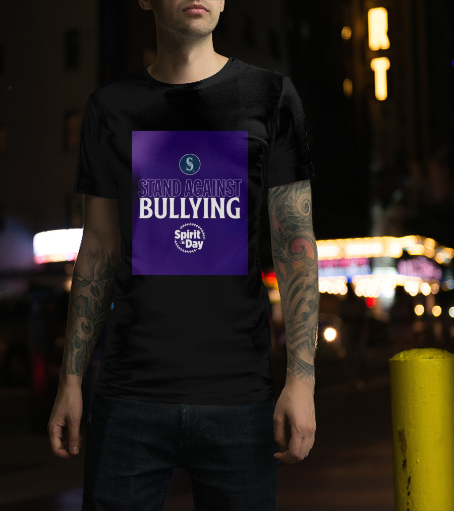 Seattle Mariners Stand Against Bullying Spirit Day T-Shirt