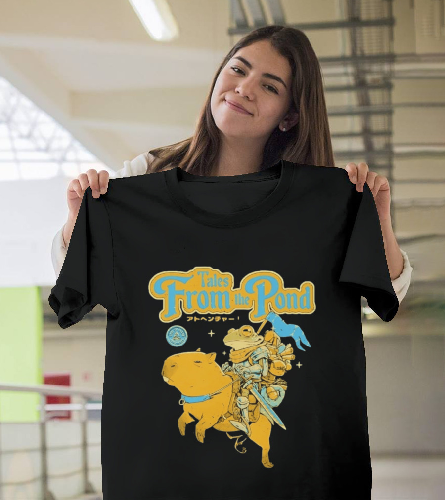 Tales From The Pond Frog Knight On Capybara Adventure T-Shirt