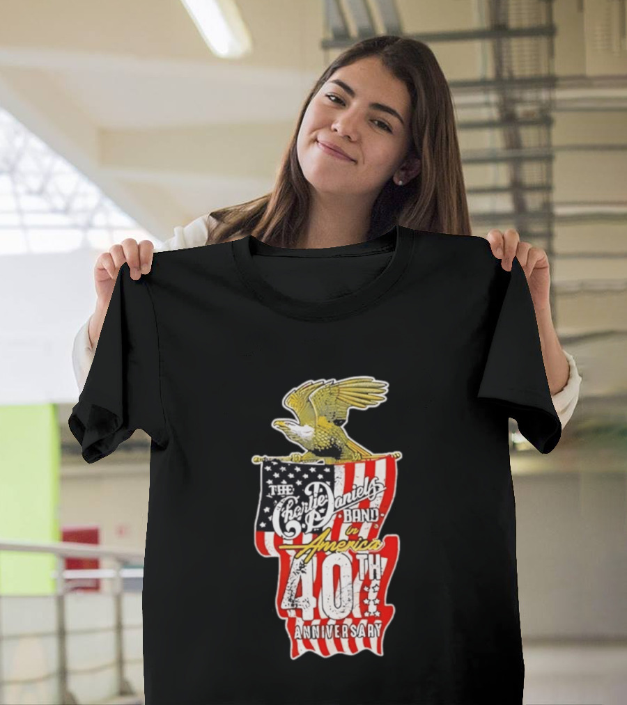 The Charlie Daniels Band In America 40th Anniversary Eagle And Stars Stripes T-Shirt