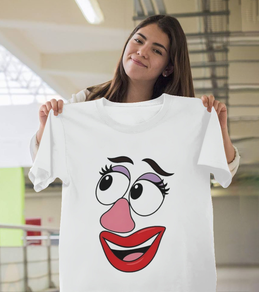 Mrs Potato Head Toy Story Hasbro Cartoon Face T-Shirt