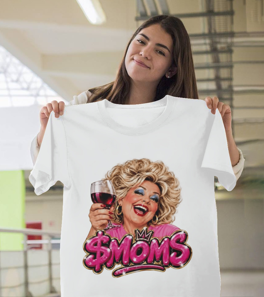 SMoms Wine Glass Fun Motherhood T-Shirt