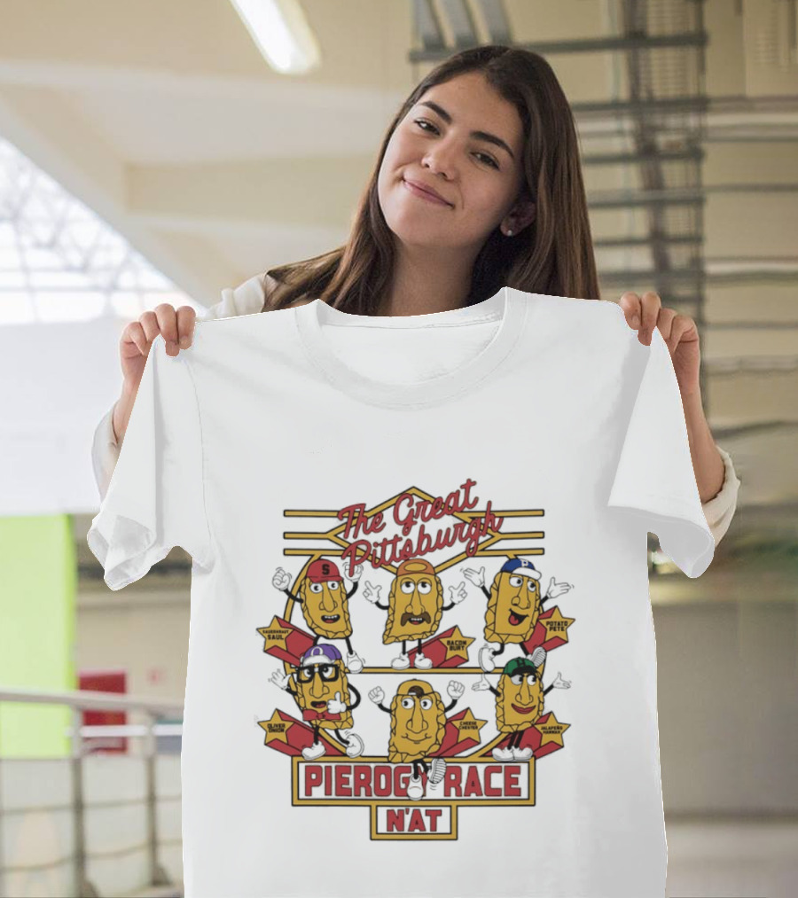 The Great Pittsburgh Pierogi Race With Sauerkraut Saul And Cheese Chester T-Shirt