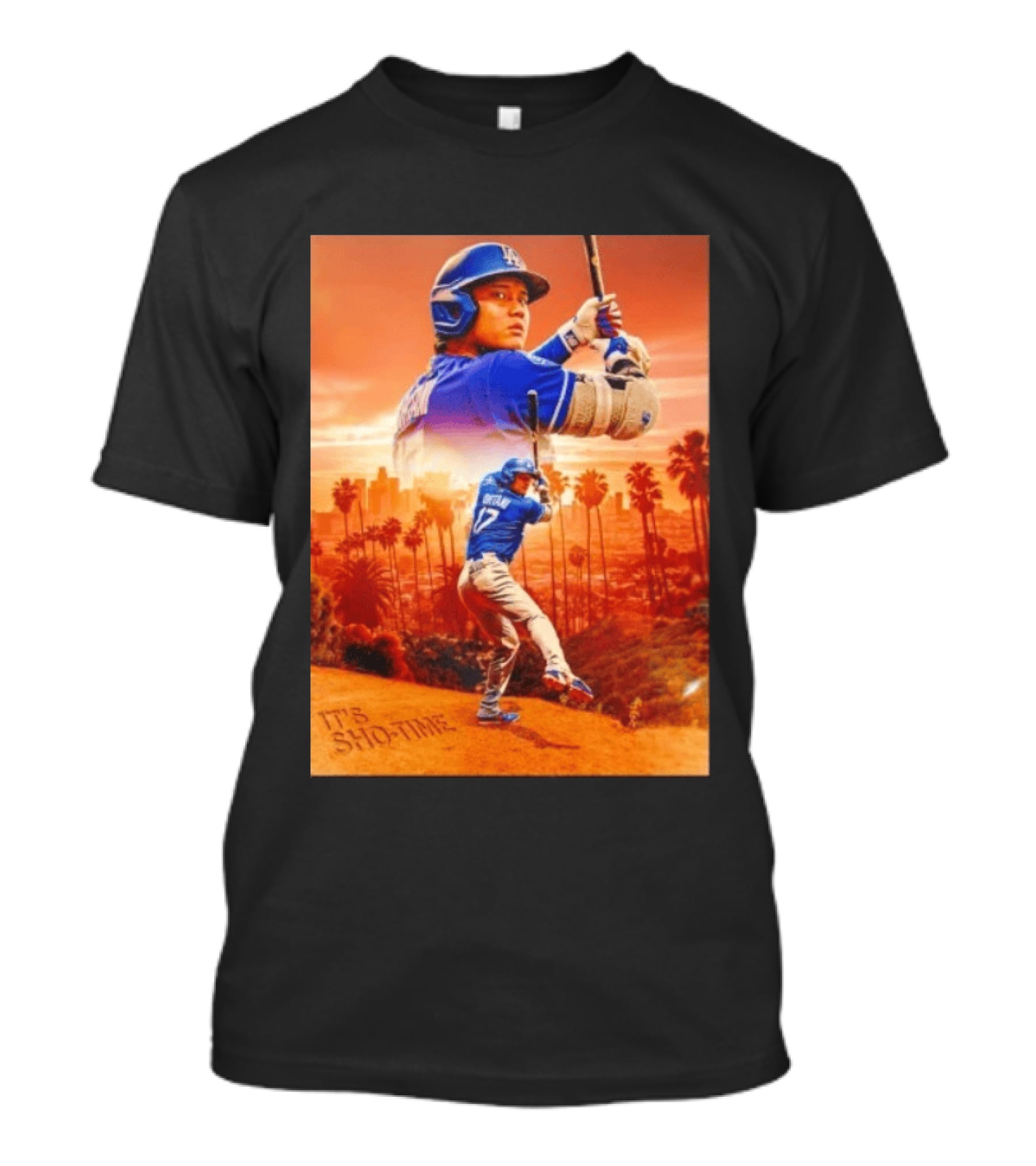 Shohei Ohtani Los Angeles Dodgers It's Sho Time Baseball Legend Urban Sunset T-Shirt