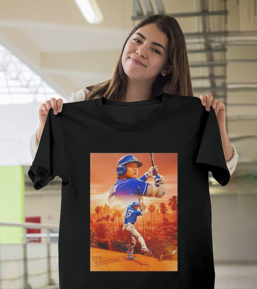 Shohei Ohtani Los Angeles Dodgers It's Sho Time Baseball Legend Urban Sunset T-Shirt