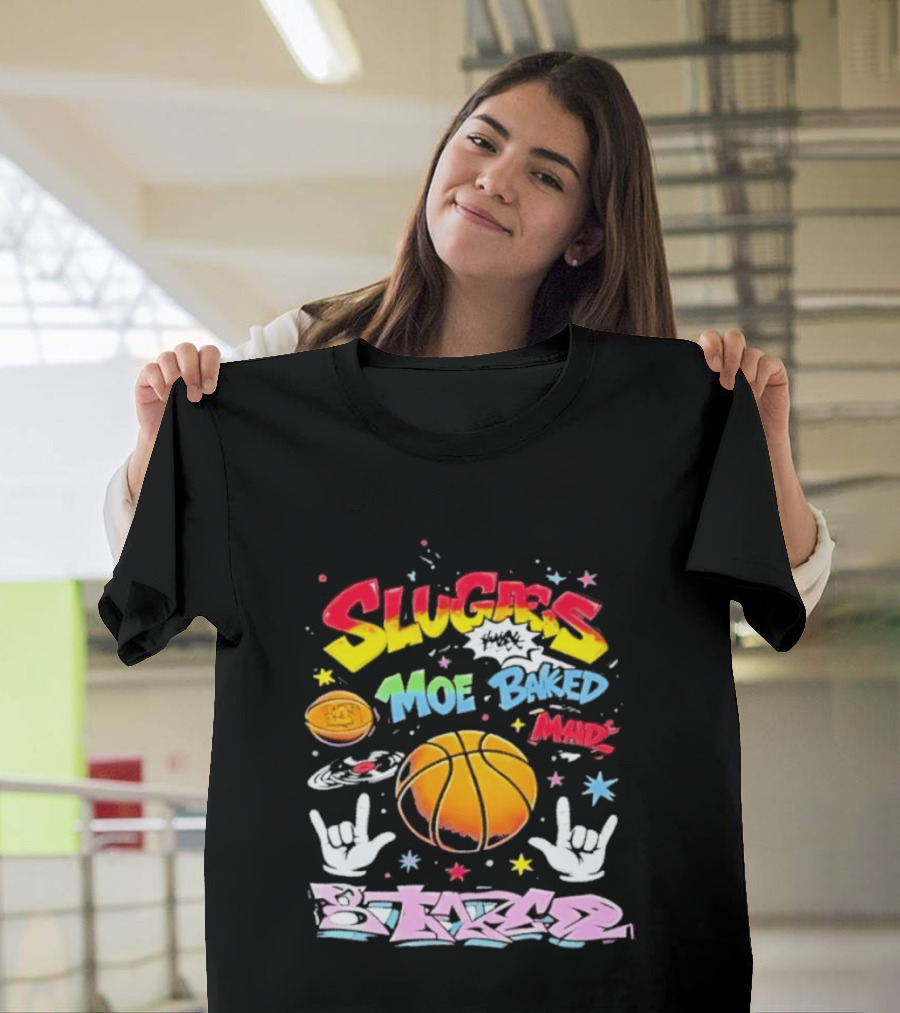 SLUGAS Moe Baked Mad Bikers Basketball Streetwear T-Shirt