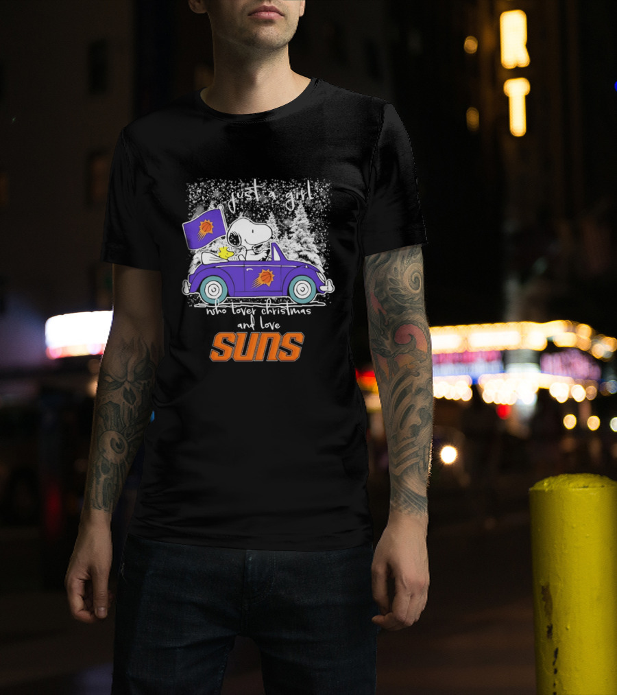 Snoopy Loves Christmas And Phoenix Suns Fan T-Shirt