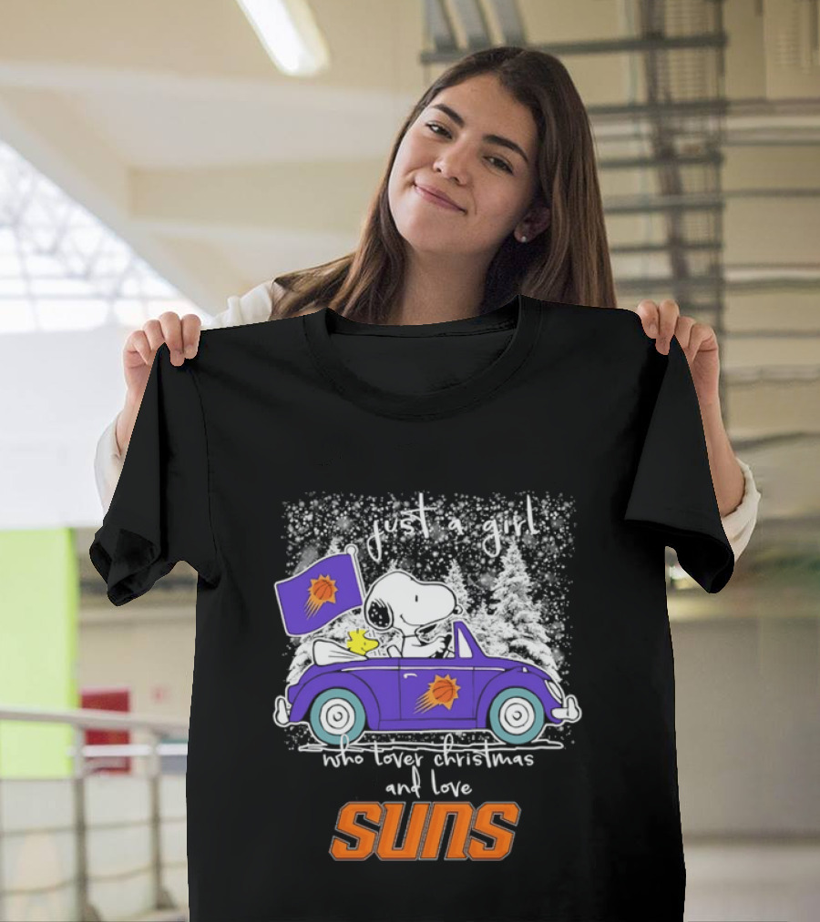 Snoopy Loves Christmas And Phoenix Suns Fan T-Shirt