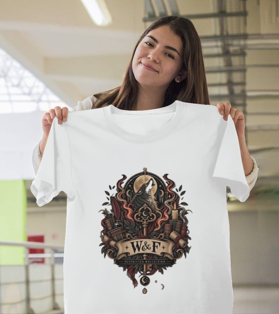 W&F Restricted Collection Wolf And Key Mystical T-Shirt