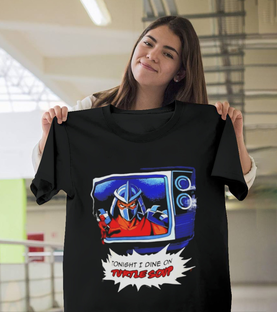 The Shredder Tonight I Dine On Turtle Soup Retro TV Villain Adventure T-Shirt