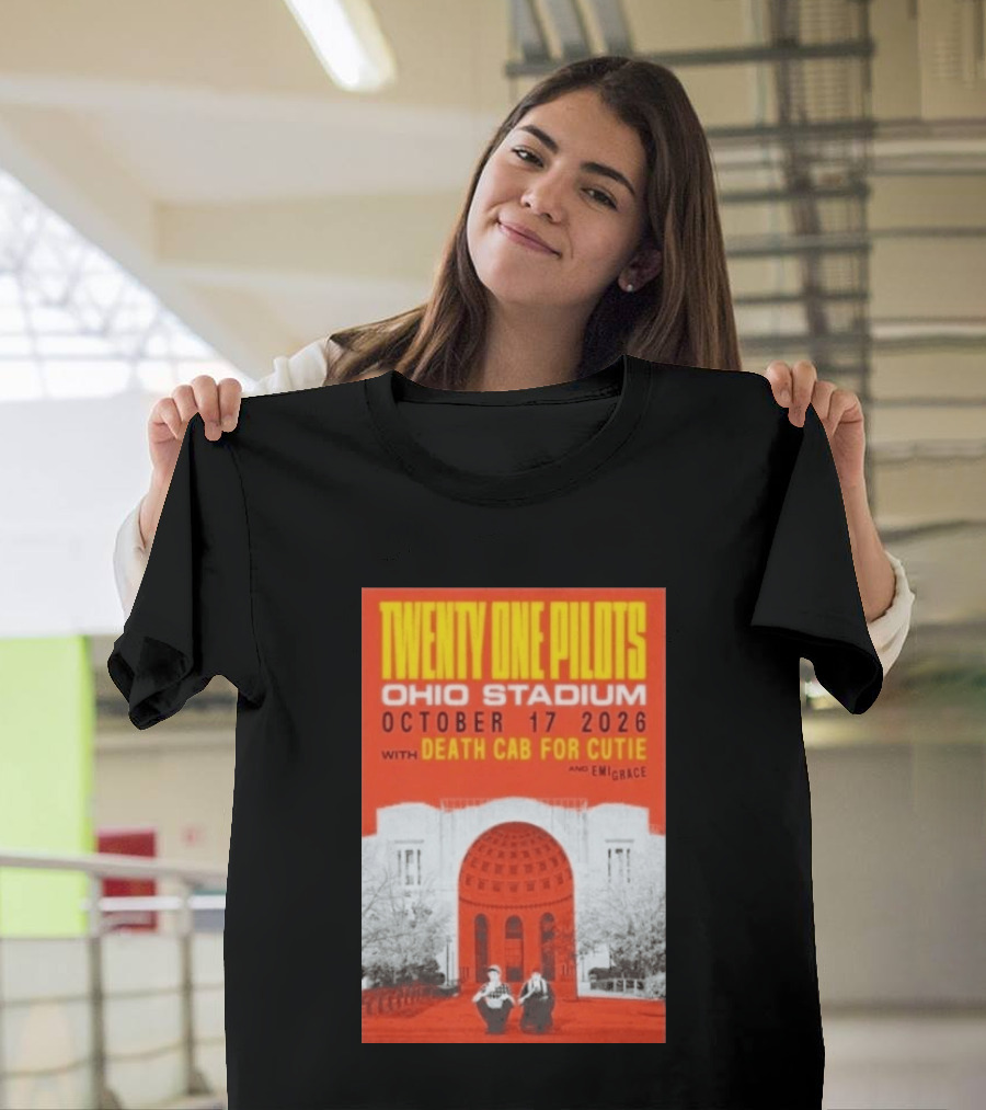 Twenty One Pilots Ohio Stadium October 17 2026 Concert With Death Cab For Cutie And Emigrace T-Shirt
