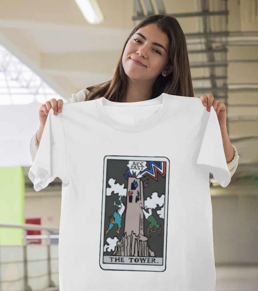 AFC East The Tower Tarot Card Football T-Shirt