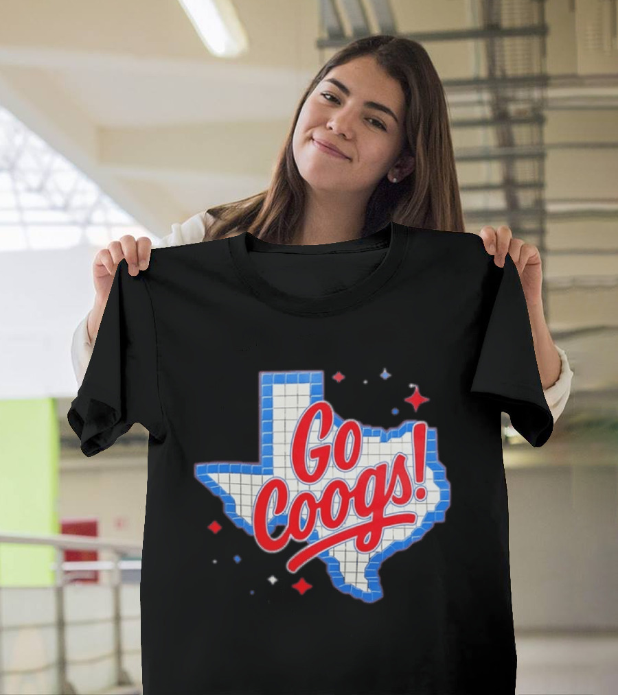 Go Coogs Houston Cougars Texas State Map T-Shirt