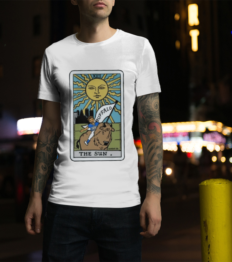 Buffalo Bills The Sun Tarot Card XVII T-Shirt