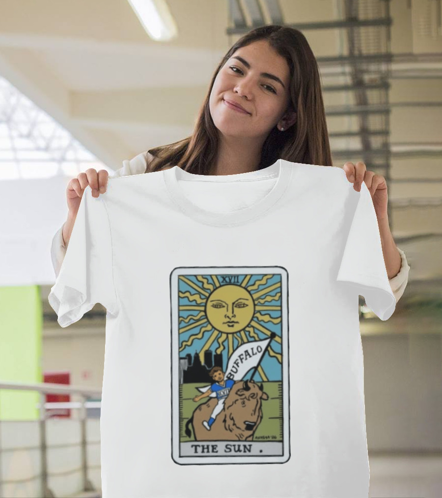 Buffalo Bills The Sun Tarot Card XVII T-Shirt