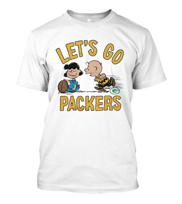 Charlie Brown And Lucy Let’s Go Green Bay Packers T-Shirt