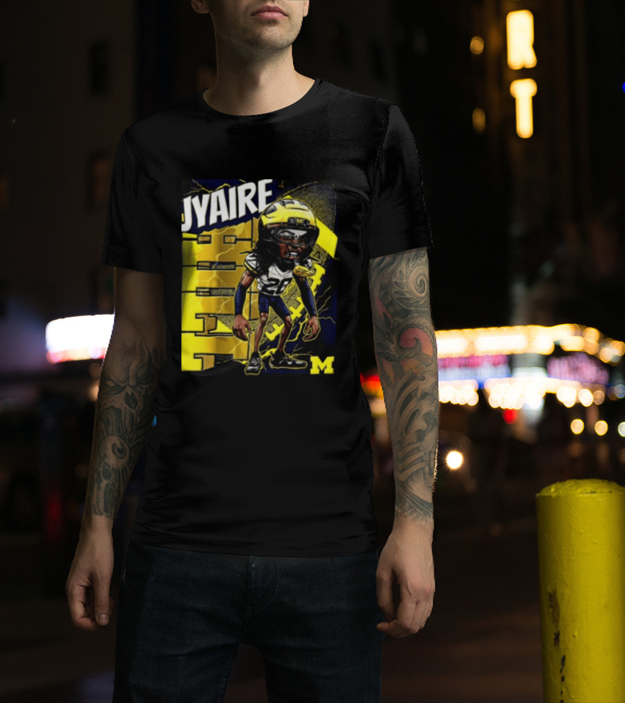 Jyaire Hill Michigan Wolverines Football Player Caricature T-Shirt
